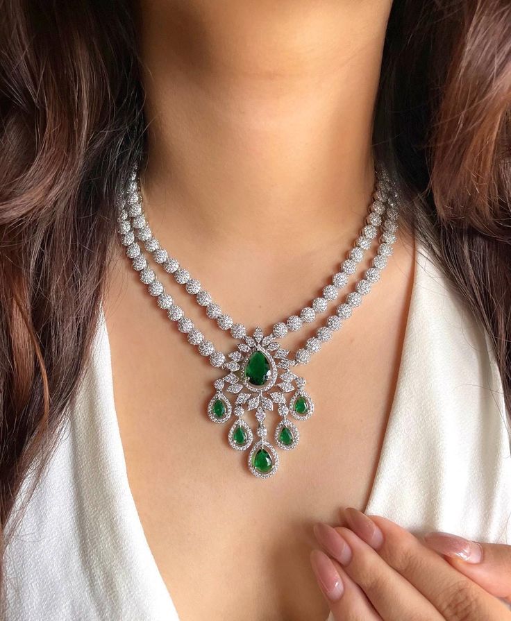 Green Royale Double-Strand Necklace